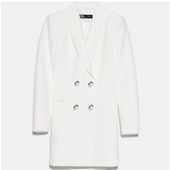 Zara white Blazer dress size -Large - Picture 4 of 5